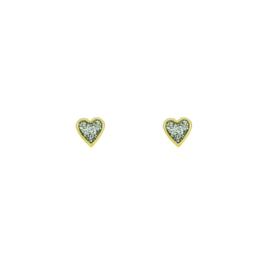 Heart pin in grey G ΧΡΥΣΟ 7.1x7.1mm