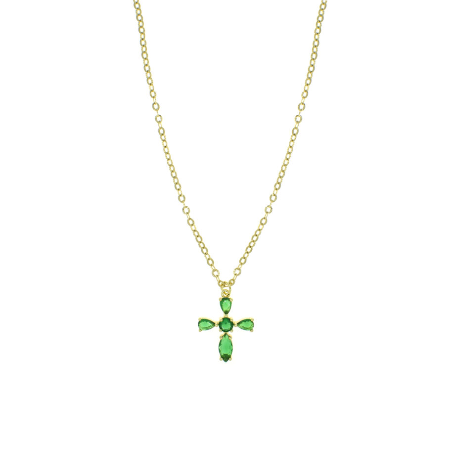 Green crystal cross G ΧΡΥΣΟ 45cm