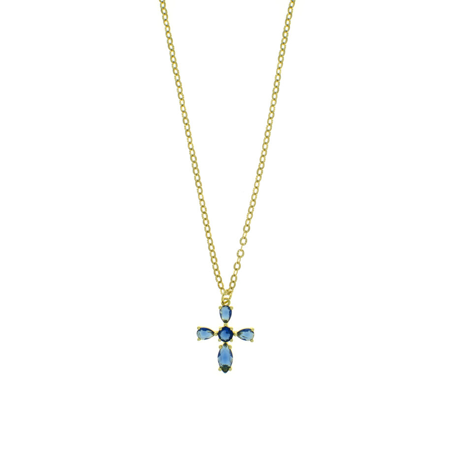 Blue crystal cross G ΧΡΥΣΟ 45cm